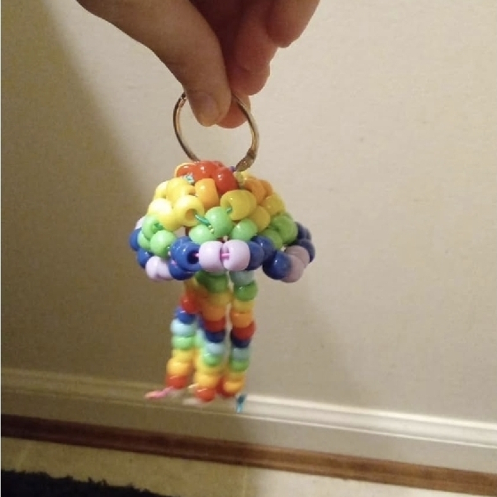 Colorful Beaded Keychain
